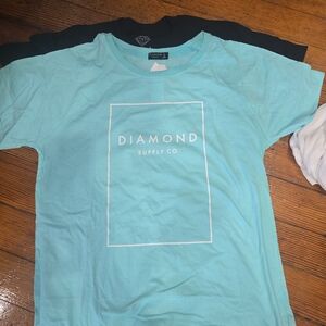 Diamond Supply Co. Womens Light Blue Short Sleeve Tee